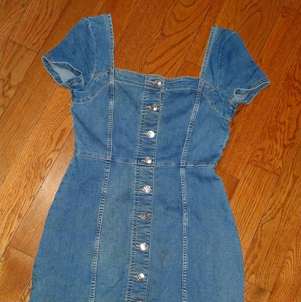 Denim mini dress